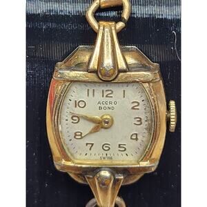 Vintage Accro Bond Ladies watch Swiss Movement Working But Needs Service.
